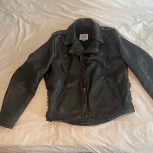 Men’s Fox Creek Leather Black Motorcycle Jacket